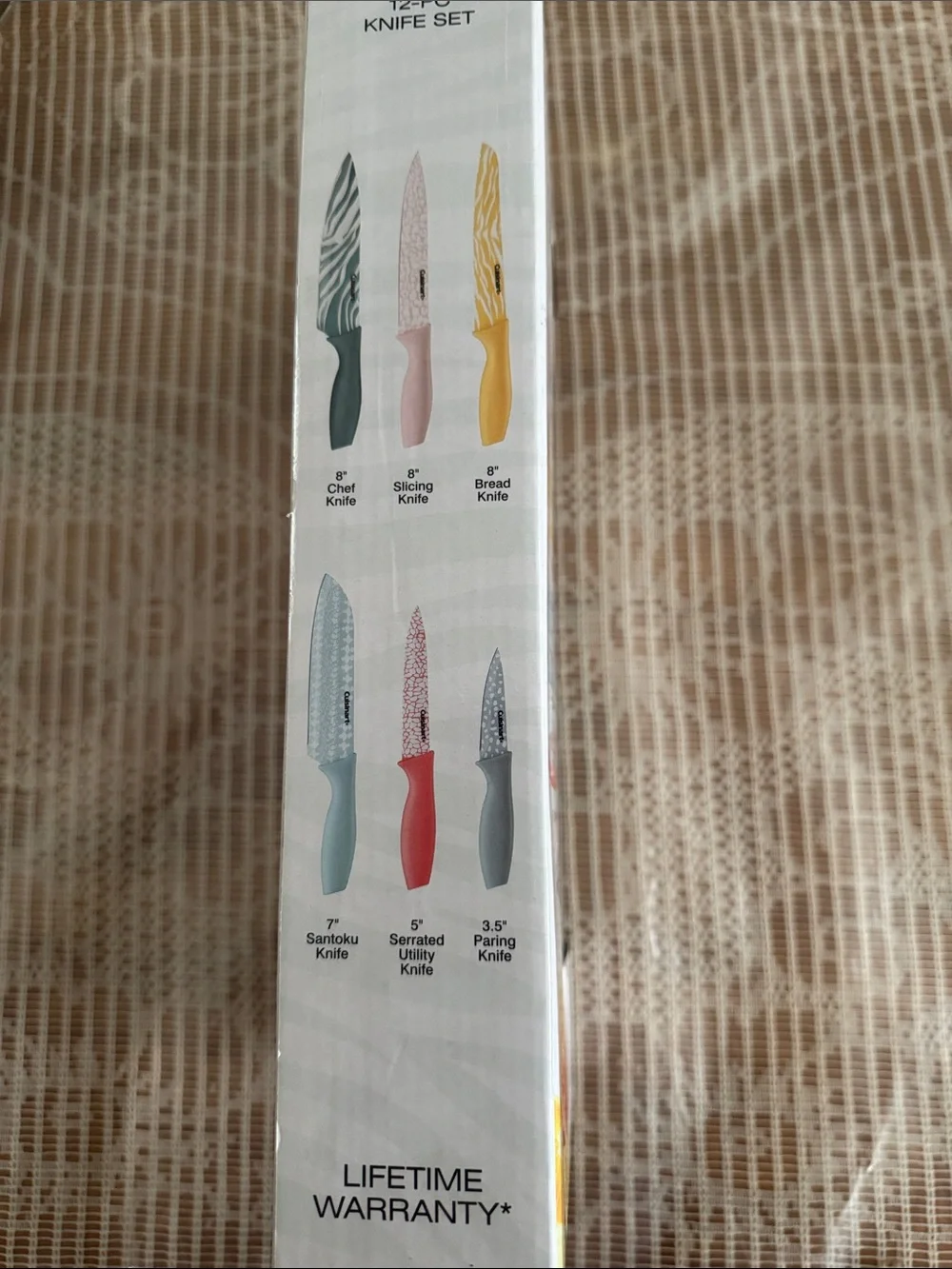 Cuisinart Teal and White Zebra Chef Knife